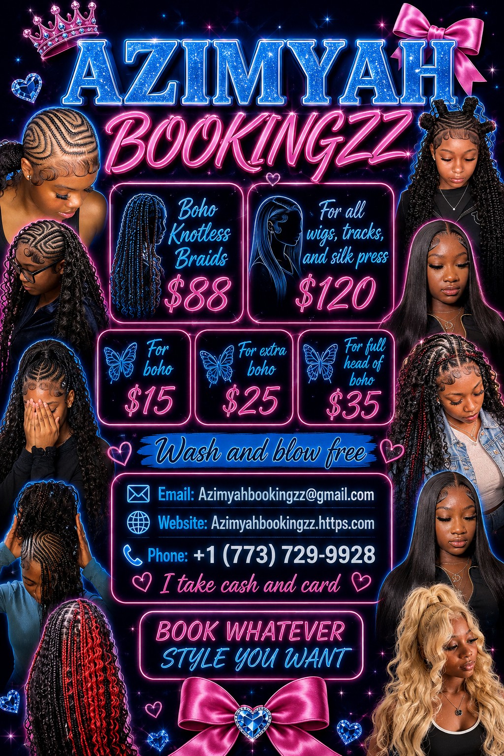 Azimyah Bookingzz flyer